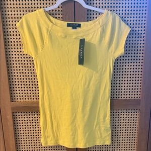 Ralph Lauren Women's Sunny Yellow Short Sleeve Tee